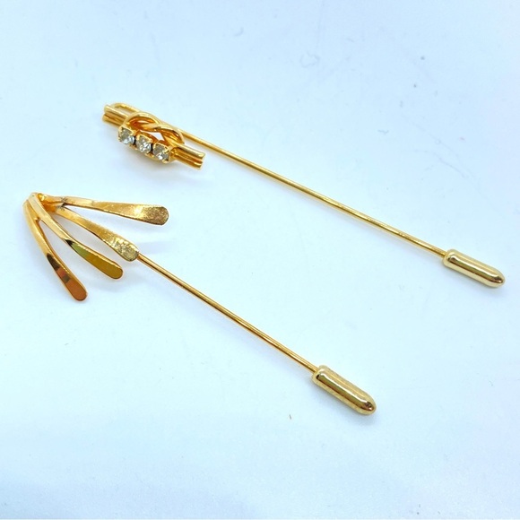 Goldtone Stick Pin Bundle AMWAY and Rhinestone Vintage - Picture 8 of 8